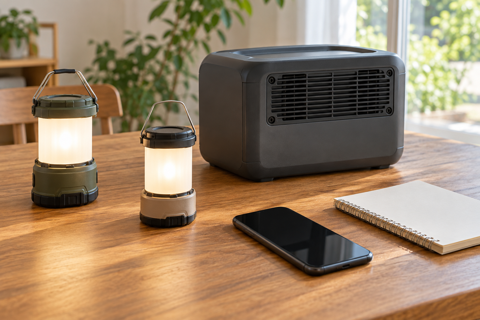 キャンプのLED照明にポータブル電源は何Wh必要？ランタンとスマホの電力配分