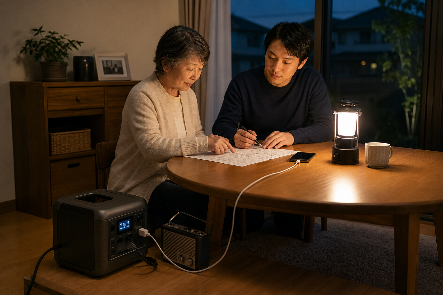 高齢の親と夏の停電8時間を乗り切る電力配分【架空事例】